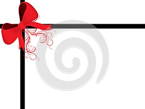 Red gift bow