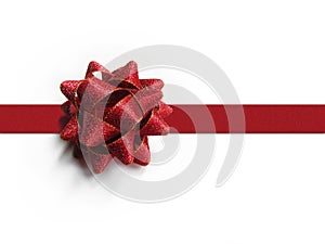 Red Gift Bow and Ribbon