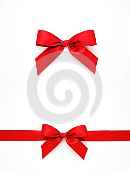 Red gift bows and ribbon