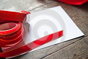 Red gift box and Card