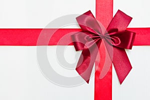 Red gift ribbon photo