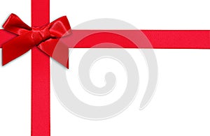 Red gift ribbon and bow