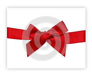 Red gift ribbon bow photo