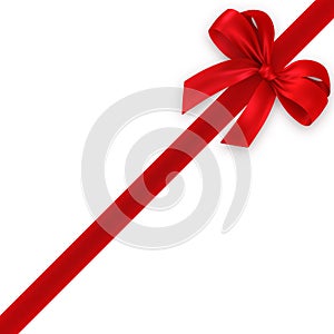 Red gift, ribbon, bow