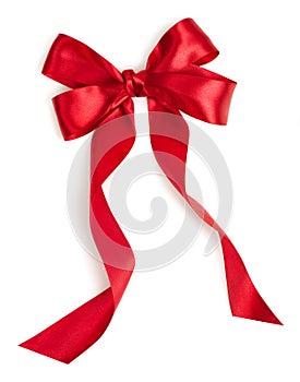 Red gift ribbon bow