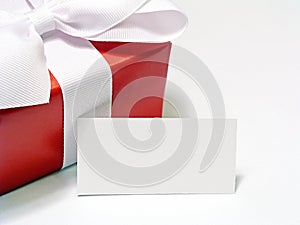 Red Gift with Tag