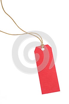 Red gift tag