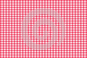 Red Gingham seamless pattern. Texture from rhombus/squares for - plaid, tablecloths, clothes, shirts, dresses, paper, bedding,