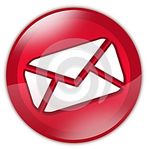 Red glass email button