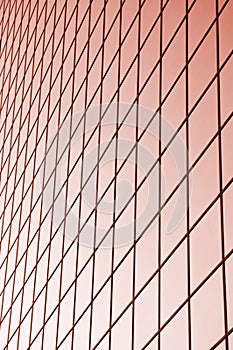 Red glass grid photo