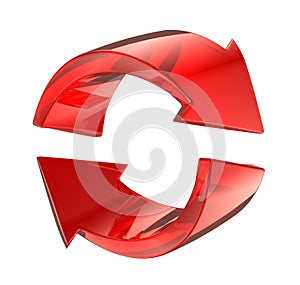 Red glass reload symbol