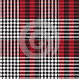 Red Glen Plaid textured Seamless Pattern