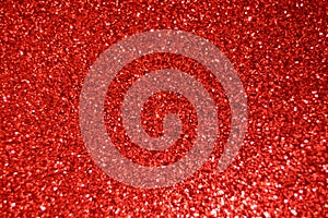 Red Glitter background. Holiday, Christmas, Valentines, Beauty and Nails abstract texture photo