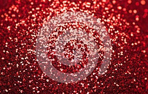 Red glitter background winter holidays concept