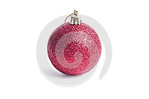 Red glitter Christmas ball photo