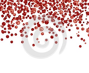 Red glitter confetti background