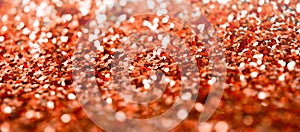 Red glitter shine dots confetti. Abstract light blink sparkle defocus backgound