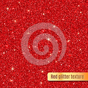 Red glitter texture. Vector illustration