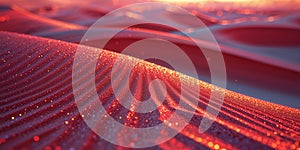 Red Glittering Sand Dune Texture Background