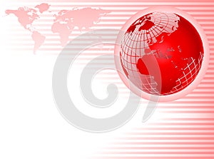 Red Globe abstract Background