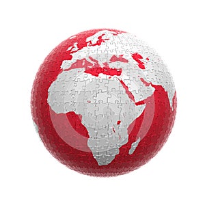 Red globe puzzle