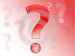 Red and Glossy Interrogation Mark