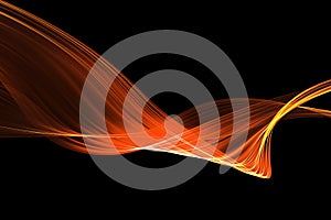 Red glow energy wave. lighting effect abstract background with c
