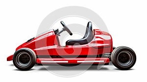 Red Go-kart On White Background - Creative Commons Attribution