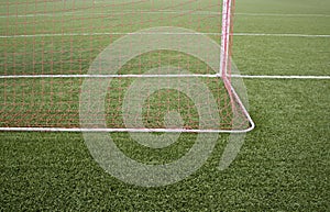 Red goal nets