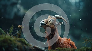 Red Goat In Rain: Terragen-inspired Stop-motion Artwork