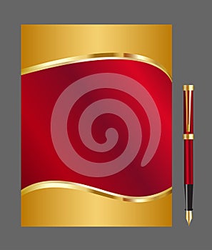 Red and gold abstract background