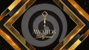 Red Gold Award Background, luxury graphic. Abstract Background, Royal Premium Design Template.