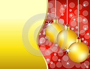 Red and Gold Christmas Background