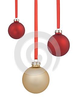Red and gold christmas balls
