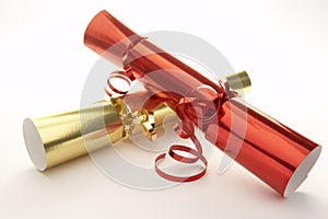 Red And Gold Christmas Crackers