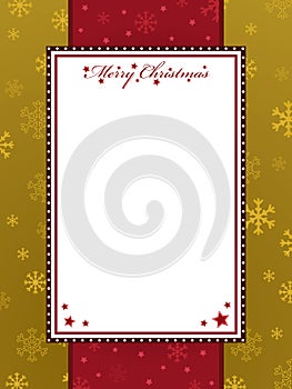 Red and gold christmas frame