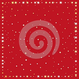 Red and gold festive background. Christmas vector wallpaper illustration. Flat design.
