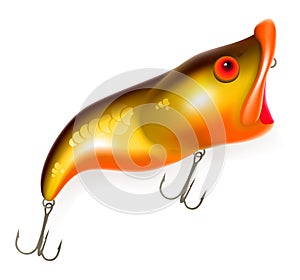 Red and Gold Fishing Bait