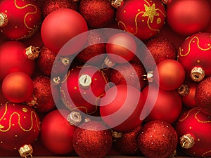 Red and Gold Holiday Ornaments