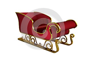 Red and gold santa sleigh