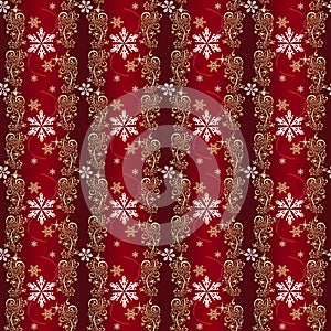 Red and Gold and Silver Christmas Wrapping paper