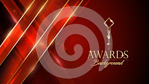 Red Golden Award Background. Luxury Graphics. Modern Abstract Background. Luxury Graphics.