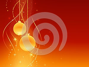 Red golden Christmas background