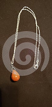 Red goldstone homemade Necklace