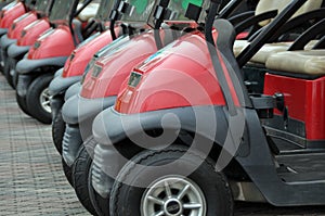 Red Golf Carts