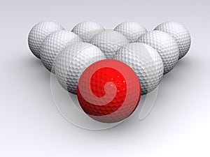 Red golfball