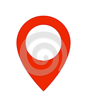 Red Gps point. Vector Illustration