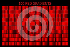 Red Gradient vector set. Red Christmas gradients