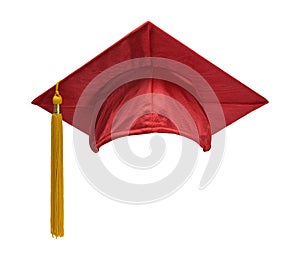 Red Graduation Hat Front