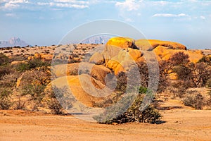 Red granite rocks near Spitzkoppe